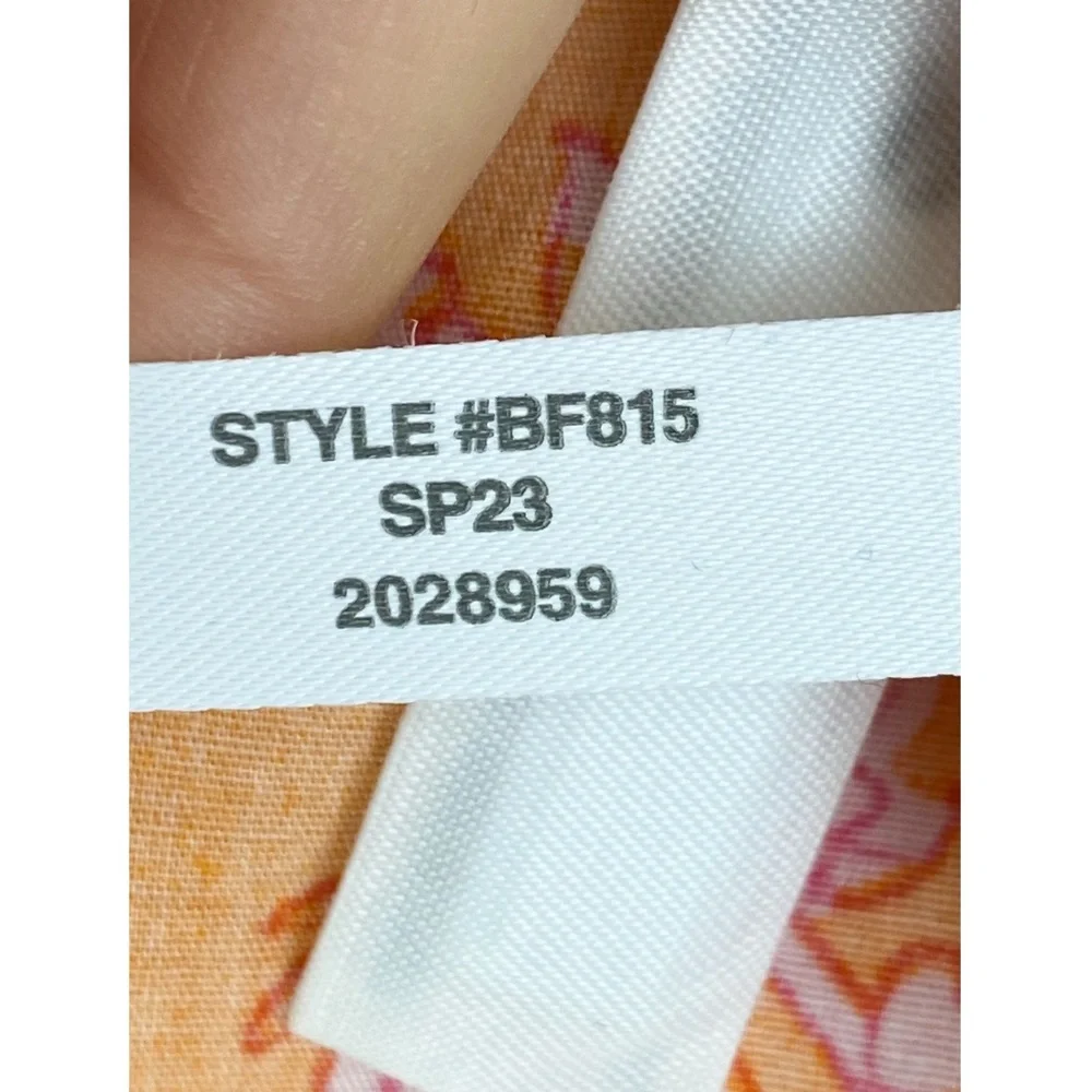 J Crew Ruffle Smocked Waist Mini Skirt‎ Sleeveless Button Up Blouse Set S Orange - Picture 9 of 16